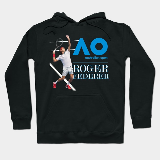 Roger Federer Australian Open Hoodie by inkstyl